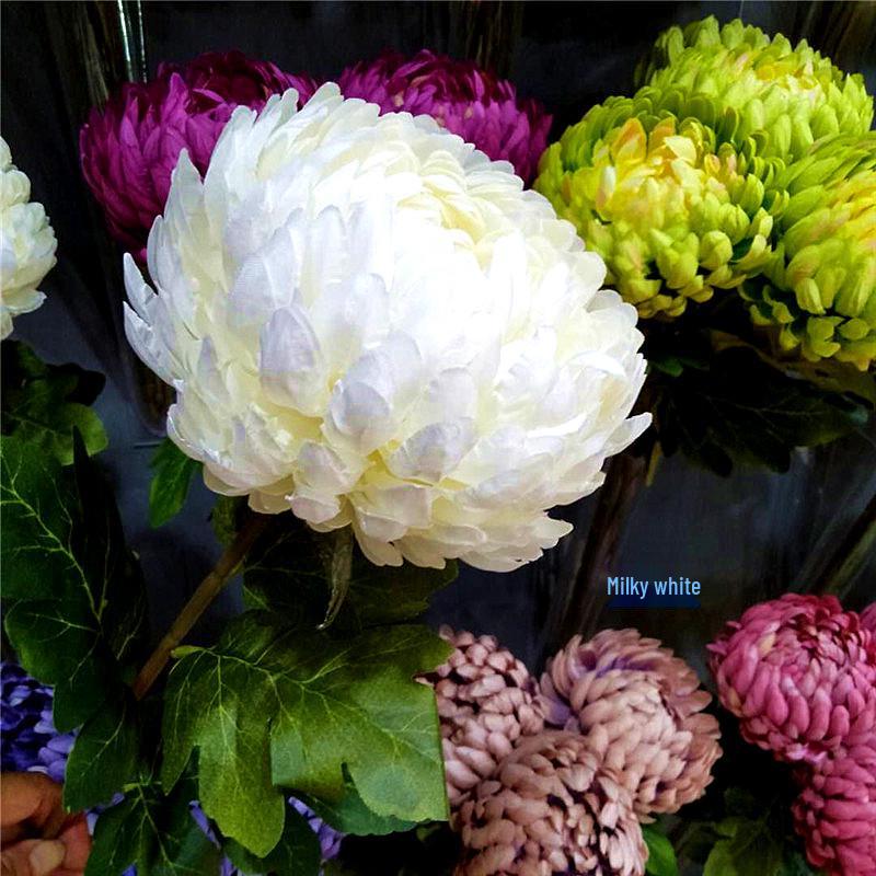 Large Artificial Chrysanthemum, Gaillardia, and Peony Flowers for Home Decor and Photo Props
