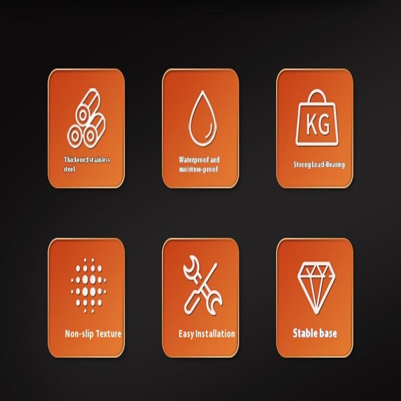 Stainless Steel Bathroom Safety Handrails , Sturdy Construction, Durable Handrail, Support Rail