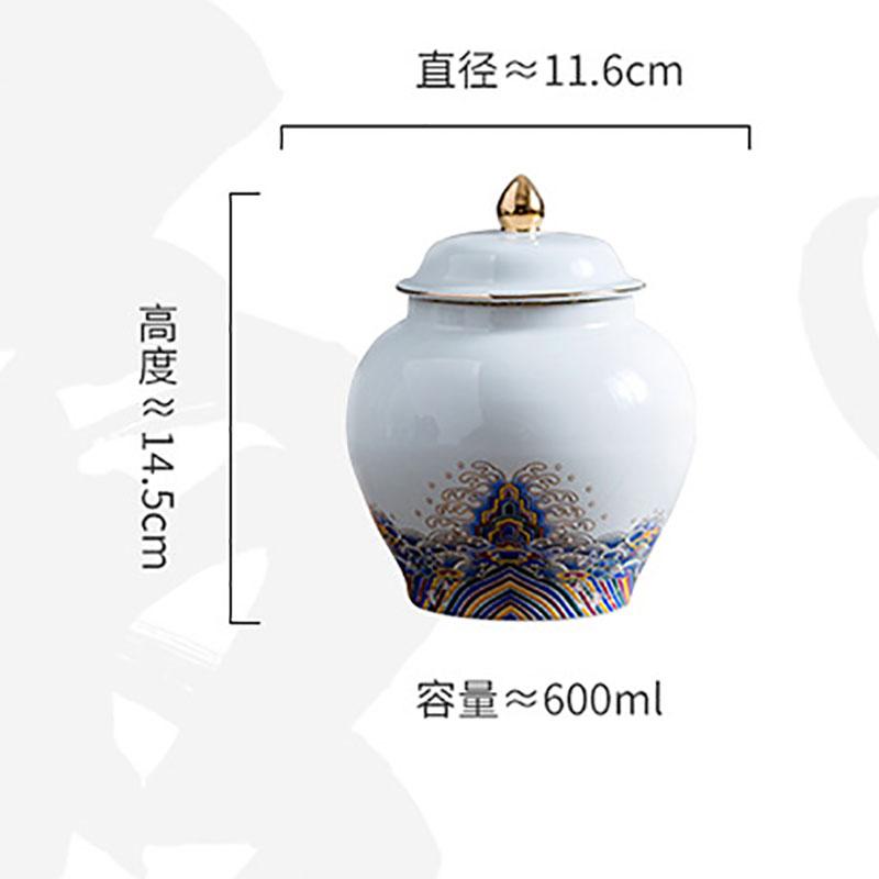 Kreatives Keramik Lotuswellen Keramik Teegefäß Feuchtigkeitsdichte Versiegelte Aufbewahrungsflasche Haushalt Großes Fassungsvermögen Süßigkeiten Aufbewahrungsglas Zuhause