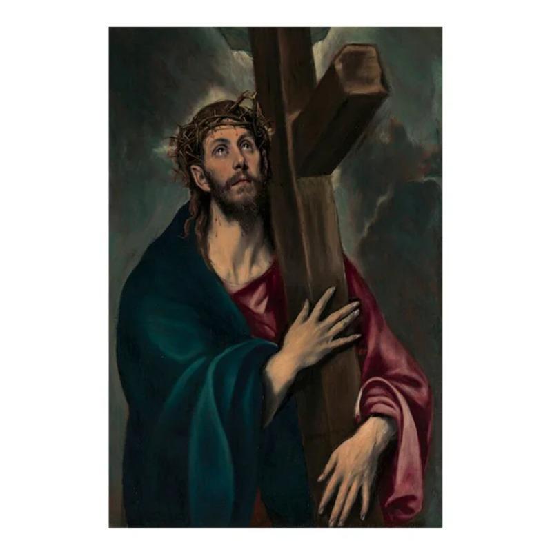Vintage Risorto Gesù Croce Religione Cristiana Arte da Parete Pittura su Tela Poster Stampa Soggiorno Immagini Grandi Arredamento Casa Moderno