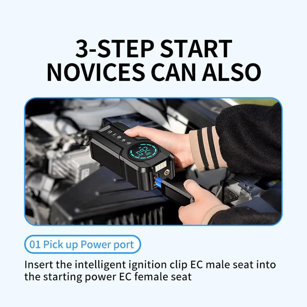 Car Jump Starter 99800mAh 1000A Battery Charger Emergency Portable Battery Booster Charger Starting Device with Air Compressor