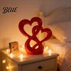 Intertwined Hearts Sculpture Figurine 3D Printed Love Statue