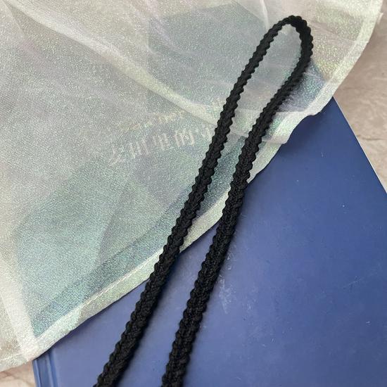 0.6cm Cotton Lace Trim for Doll Clothes and DIY Crafts чёрный