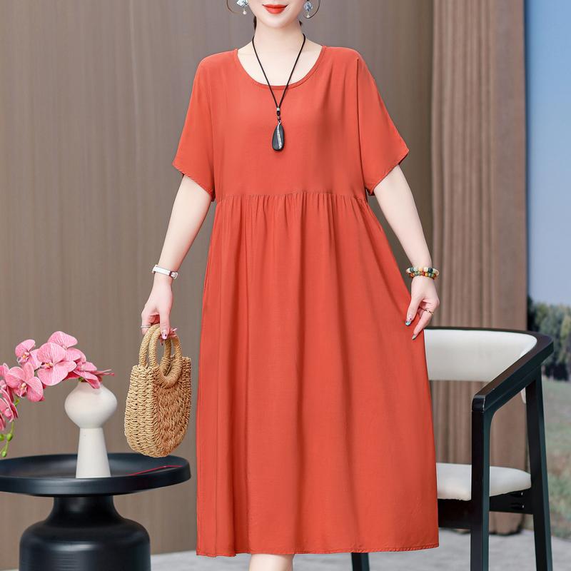 

Летнее платье размера плюс XL-5XL для женщин, женские свободные платья больших размеров с короткими рукавами, винтажная одежда 5XL