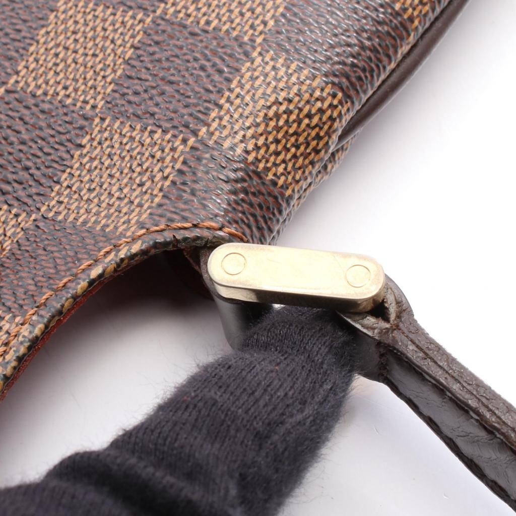 Used LOUIS VUITTON Mustet Salsa Long Strap Shoulder Bag N51300 Damier PVC coated canvas leather Brown Ebene Used Wo