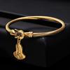 Trendy European Heart Horseshoe Bracelet: Personalized 14MM Titanium Steel Gift for Women