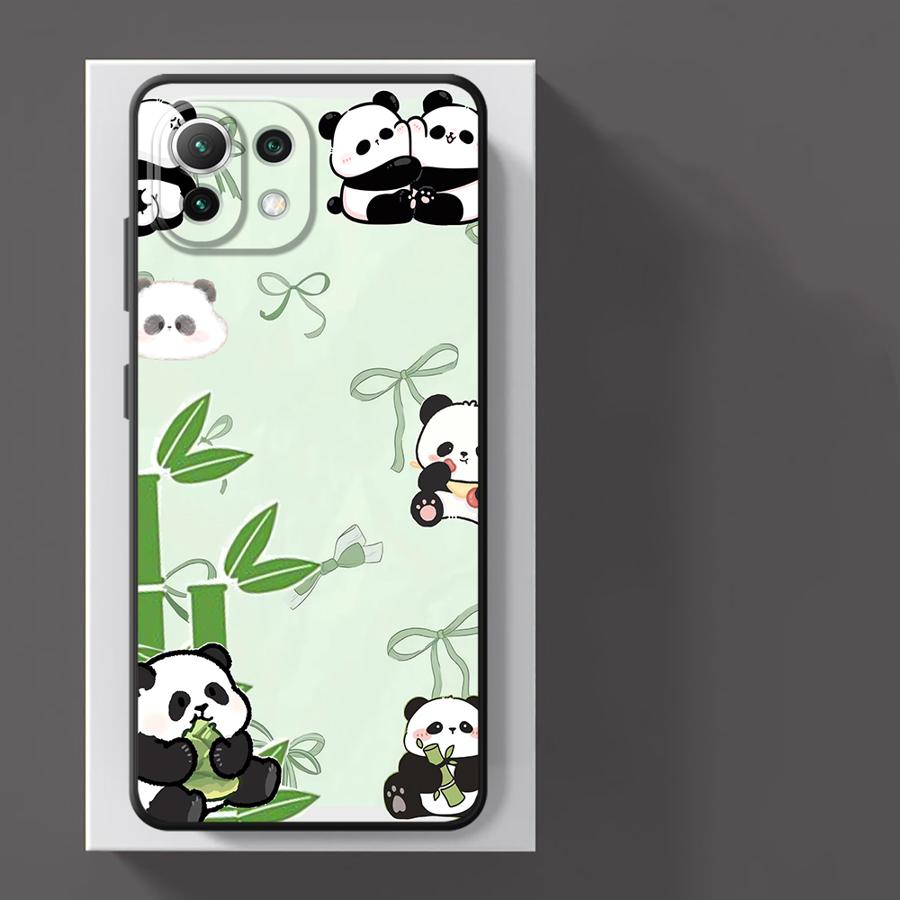 Cartoon Cute Panda Case for Xiaomi Poco F8 C61 M3 M4 M7 Pro F3 C75 F1 C71 X3 X4 X5 X7 Pro M5 C50 Funda Phone Cover