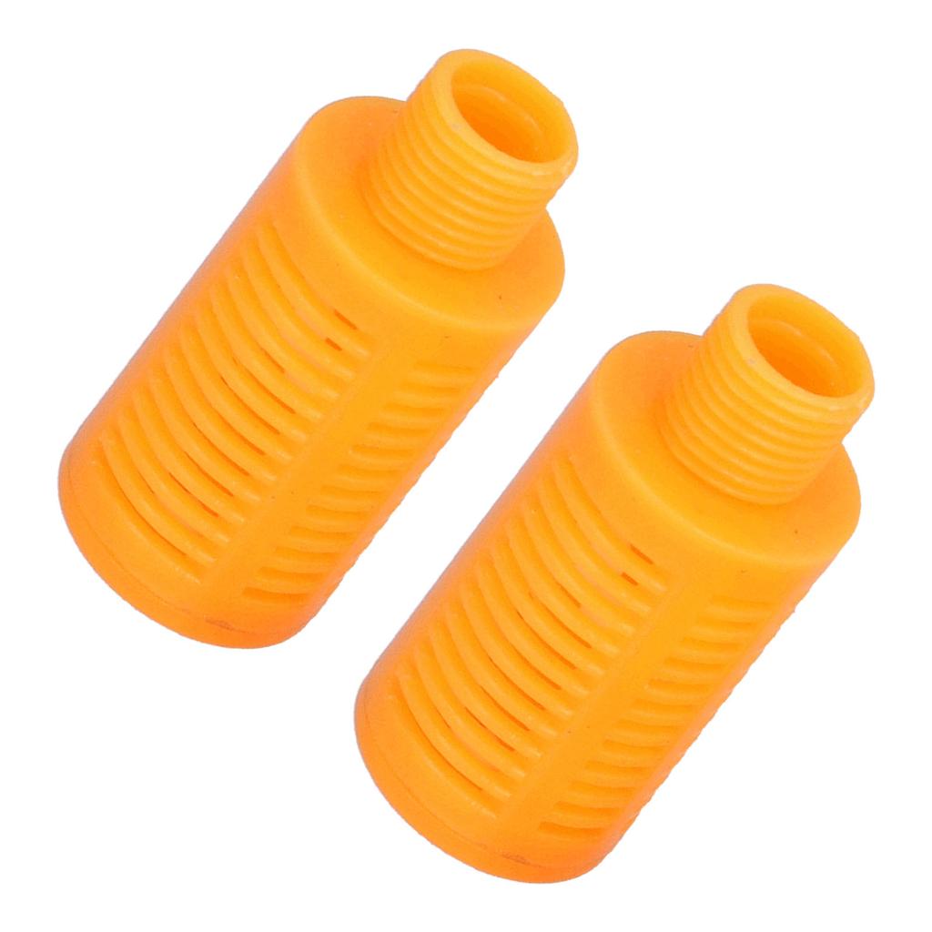 Plastic Pneumatic Muffler Line Control Exhaust Silencer Compressor Fitting Orange