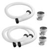 1.5in Diameter Pool Filter Pump Hose with Hose Adapters Salt Water Pump Hoses for Intex Pool Sand Filter Pumps Saltwater Systems