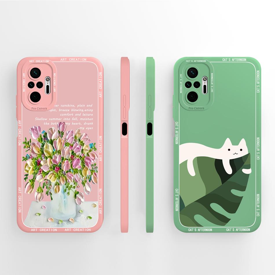 Panda Case For Redmi Note 10 Pro Max Phone Covers For Redmi Note 10Pro 4G 5G Soft Liquid Silicone Camera Protection Back Cover