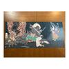 Tsukioka Yoshitoshi's "Miraculous Auspicious Omens" Ukiyo-e Tenugui (Japanese Towel) - Made in Japan, Featuring a Tense Triptych from Yoshitoshi's
