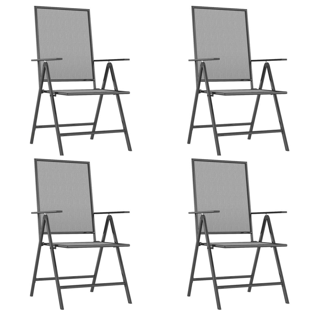 Vidaxl 5-Częściowy Zestaw Mebli Ogrodowych, Antracytowy, Stal