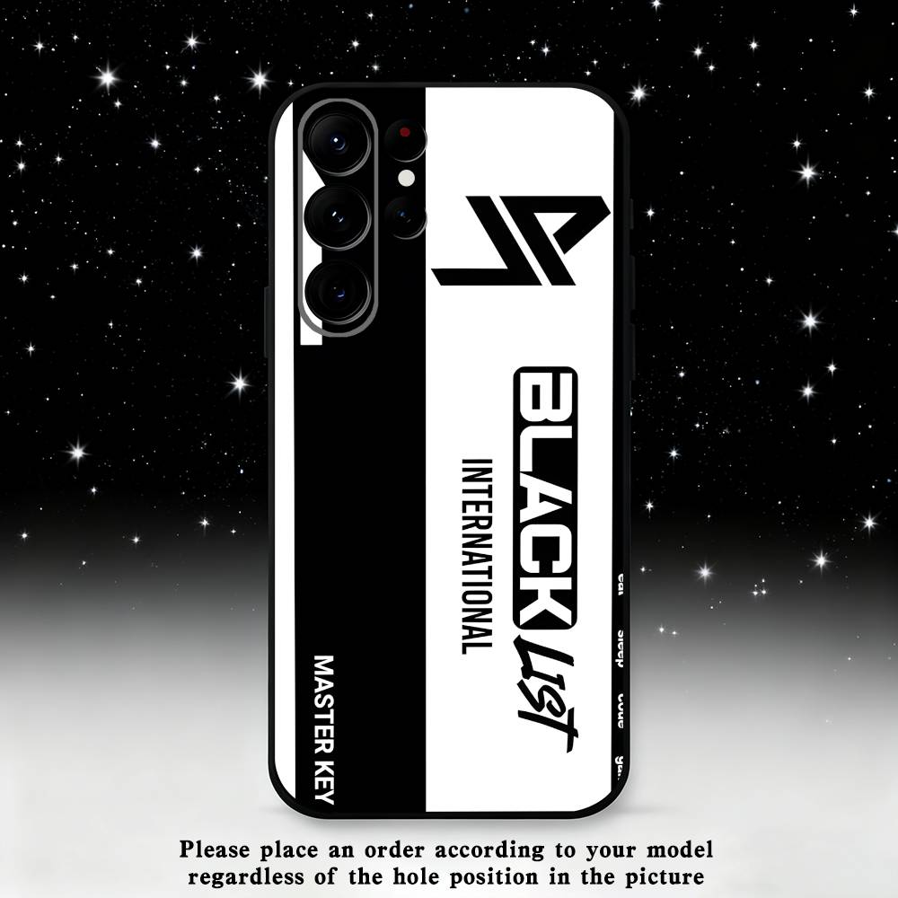 

B-Blacklist Phone Case For Samsung S25,S24,S21,S22,S23,S30,Ultra,S20,Plus,Fe,Lite,Note,10 Black Soft Shell Samsung S24fe