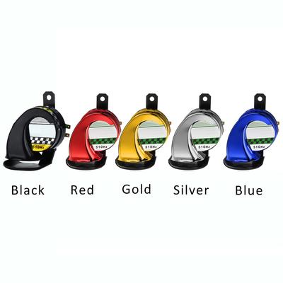 12V 510HZ 110dB Horn Snail Electric High Volume Universal for Car Motorcycle Trumpet Car Speaker Snail Siren Horn Snail Horn gold