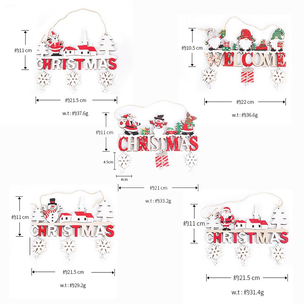 Weihnachten Holzanhänger Wichtel Weihnachtsmann Elch Schneemann Lebkuchenmann Stil Türhänger Weihnachtsbaum Anhänger Dekorationen