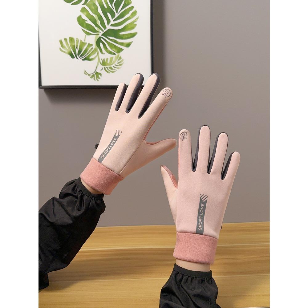 Winter gloves women's warm touch screen electric vehicle riding windproof waterproof men's and women's models fleece thickened non-slip