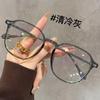 Trendy Women's Light-Changing Transparent Myopia Glasses with Slim Big Frame