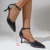 Spring/Autumn New Pointed Toe Stiletto Side-Open Elegant One-Strap High-Heel Sandals – Fashionable Casual Shoes for Women