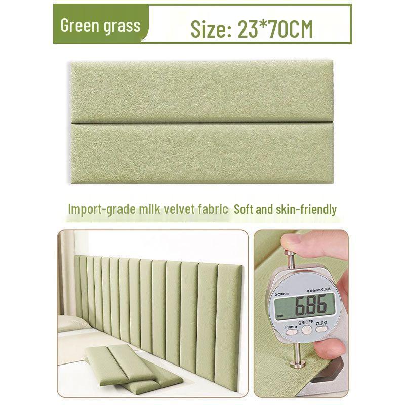 Tatami Padded Headboard: Soft, Anti-collision, Self-adhesive, Waterproof Wallpaper for Children's Room Wall.