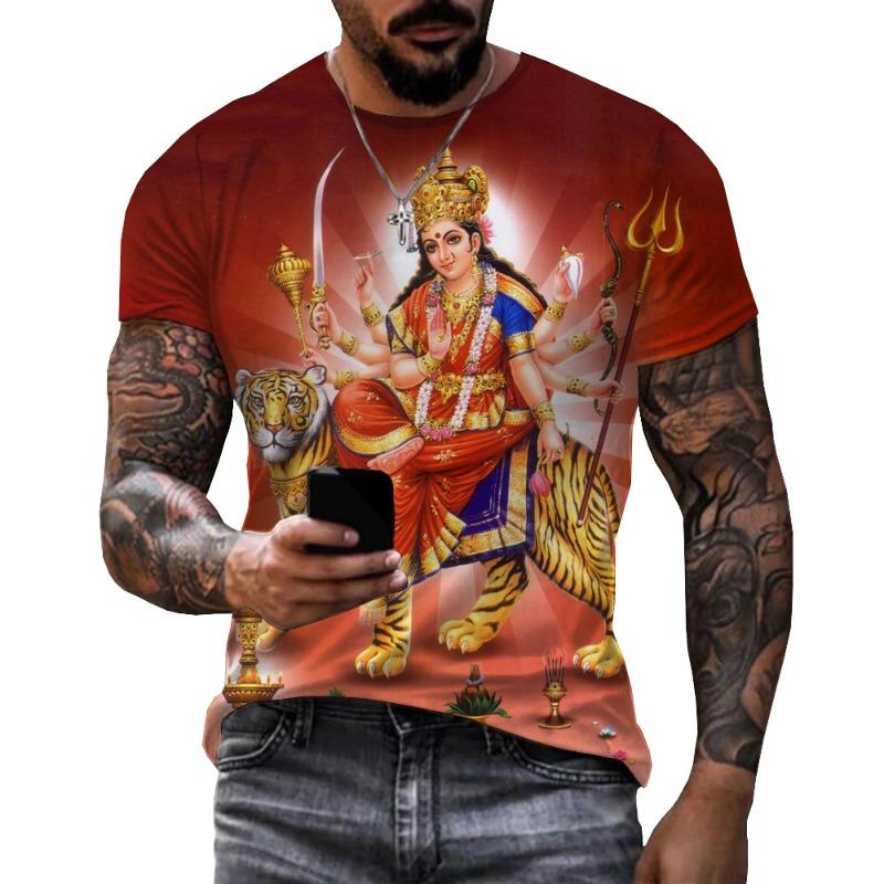 Hindu God Lord Shiva 3D Print T-Shirts Hinduism Vishnu Men Women Fashion Oversized Short Sleeve T Shirt Male
