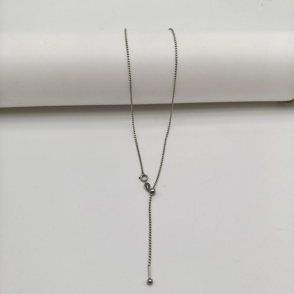 Leichter Luxus Nicht verblassender Titanstahl Nadel Universelle Kette Damen Perlen-Tragend Verstellbar Passepartout DIY Halskette Schmuck