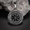 Shrimp Skin Fashion Vintage Vintage Runes Pirate Compass Pendant