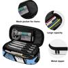 Pencil Case Roomy Interior Zipper Closure Durable Polyester Fabric with Main Compartment Mesh Pocket and Pen Slots for Boys Girls