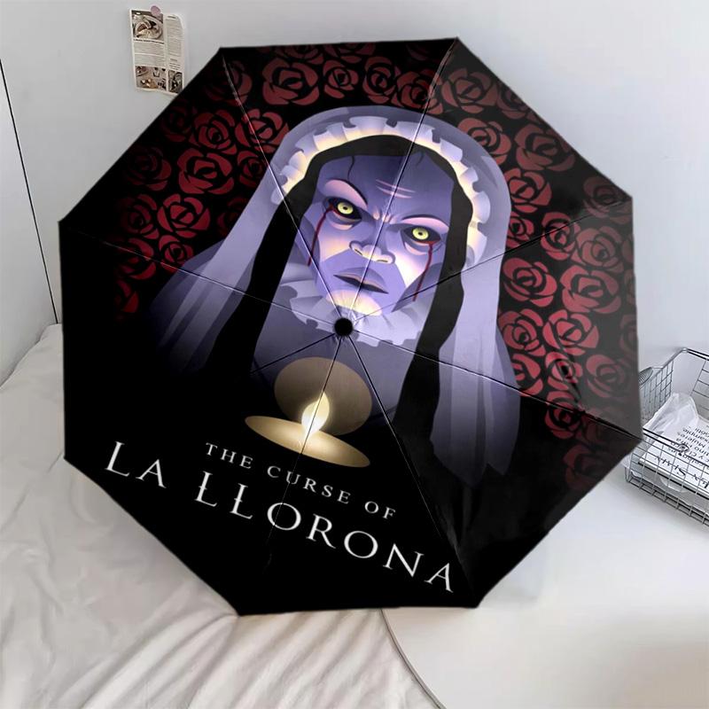 

1 PC Automatic Folding Umbrella - Cartoon Pattern, Portable & Foldable Design with 48 Ribs, Christmas Birthday Gifts