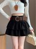Air Layer Suede Plush High Waist Petite Slimming A-Line Skirt - 2025 Autumn/Winter Collection