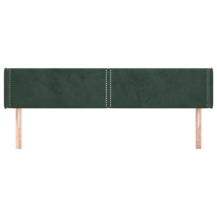VidaXL Headboard with Ears Dark Green 203x16x78-88 Cm Velvet3118697