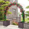 Iron Art Balloons Archway Black White Green Flower Frame Door  Wedding Ornament