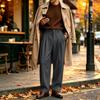 Men's Straight Leg Dress Pants Relaxed Fit Wide Leg Casual Trousers