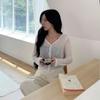New ArriValS Open Run Women S Sheer meSh V Neck looSe Fit Long SleeVe Cardigan