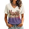 Women's Casual Short Sleeve Christmas Print T-Shirt