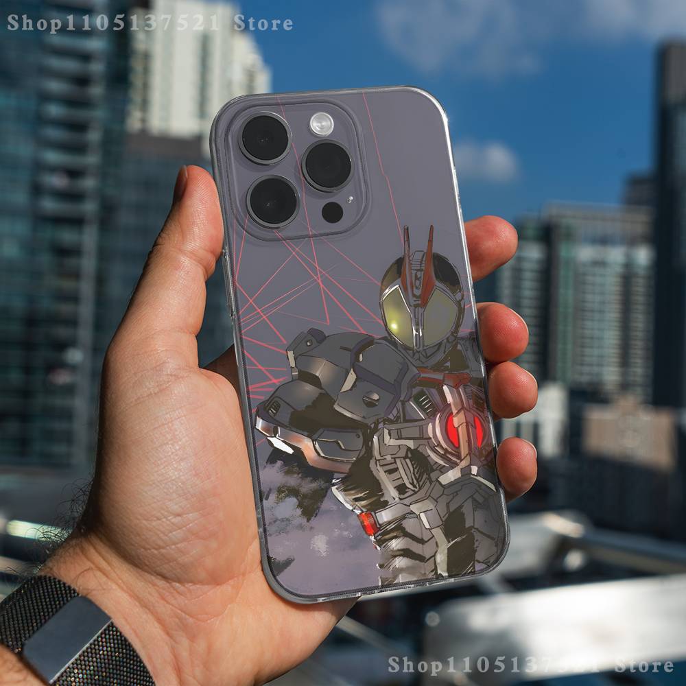 Masked Rider Kamen Rider Phone Case For iPhone 16,15,17,12,13,14,11 Max,Pro,Plus,X,XS,XR,SE4,E Mini Transparent Cover