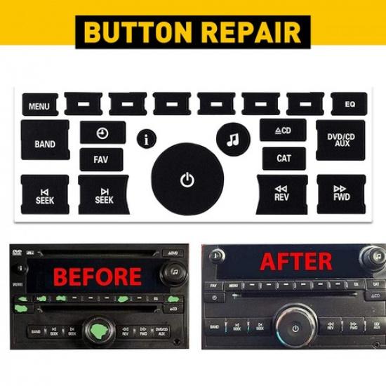 Navigation Radio Repair Button Decal Stickers Fit Chevrolet Silverado GMC Sierra