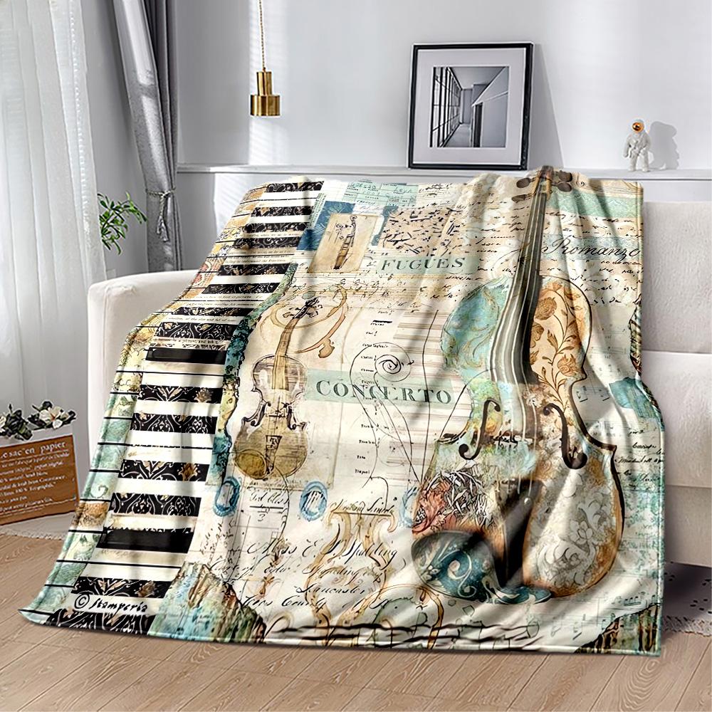 Guitar Blanket Soft Warm Cozy Perfect for Sofa Office Office Chair for All Occasions Modern Unique Gift for Family and Friends Camping