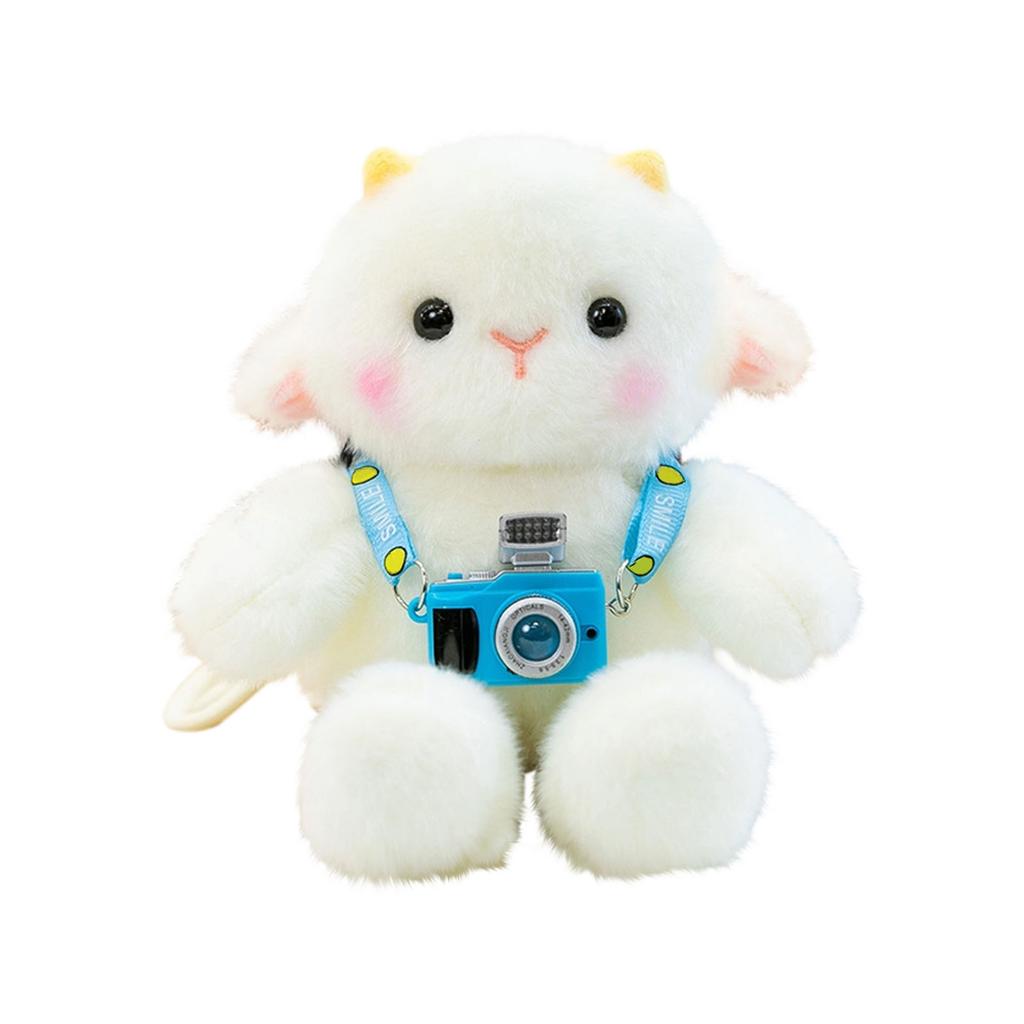 Plush Stuffed Animal Lamb Toy Soft Fluffy Sheep Doll with Decorative Skirt and Pendant Suitable for Home Decoration and Gift Giving