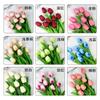 1PC 34cm PU Tulip Real Touch Artificial Flowers Tulip Bouquet for Christmas Halloween Wedding Home Party Decoration Fake Flowers