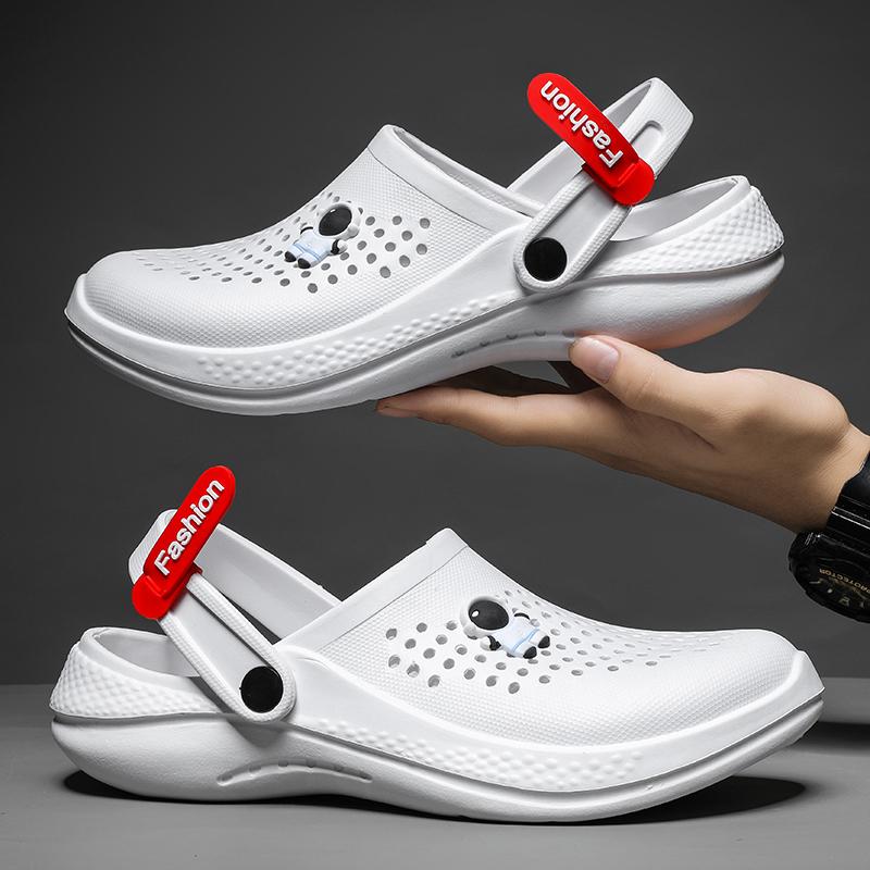 Summer Couple Sandals Large Size Black White Men's Sandals