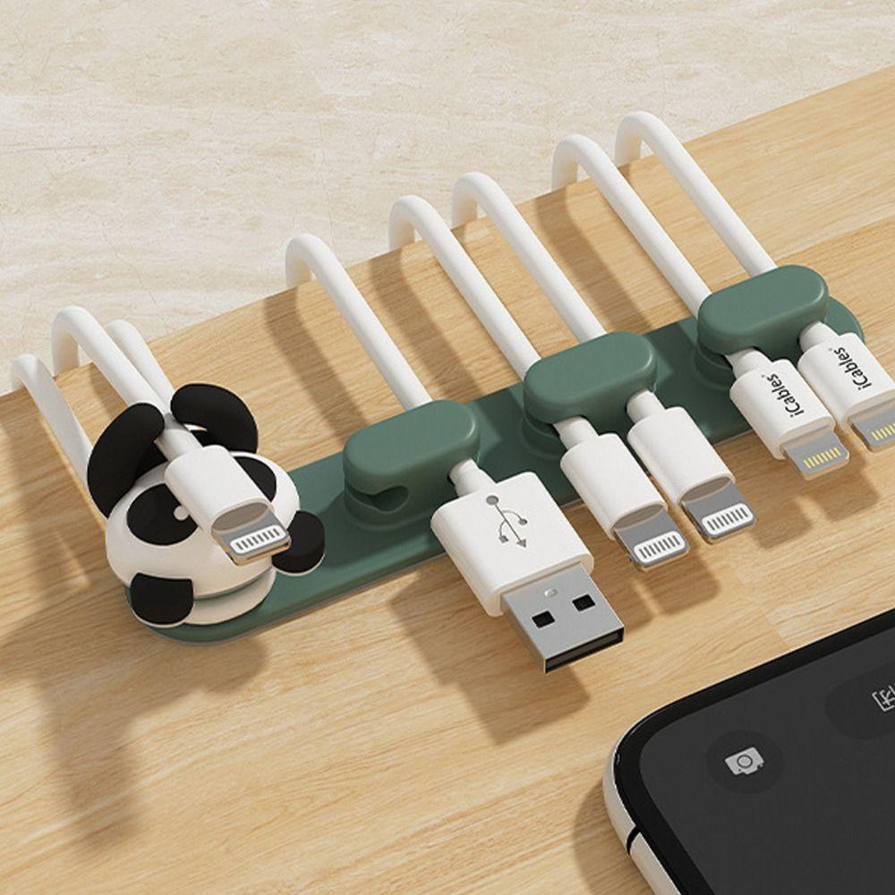 Cute Animal Design Cable Clip Self-Adhesive Cord Winder Clip Strong Adhesive Cable Holder  USB