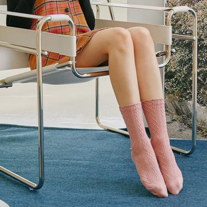 GGRN Fashion Socks_W-L-261 168N Waffle Twist