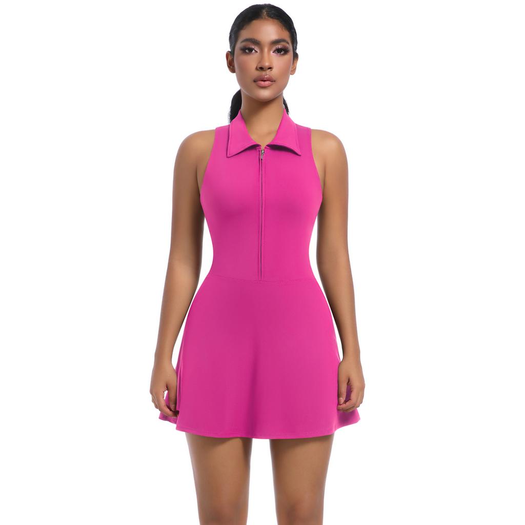 Auroth Women Zipper Sports Rompers Solid Colour Skinny Sleeveless Yoga Jumpsuits Summer Sexy Bodysuit