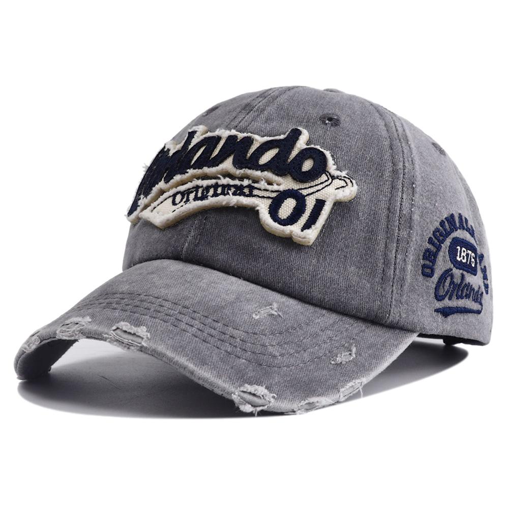 

New Designer Orlando Embroideried Washed Cotton Baseball Cap Chapeau Homme Vintage Men S Snapback Caps Gorras Para Mujer Adjustable