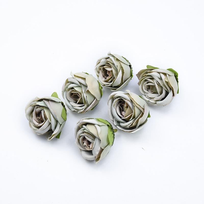 

50/100pcs Artificial Flower Silk Rose Wedding Outdoor Garden Home Decor Accessories Diy gift Candy Box Brooch Christmas wreath 50pcs