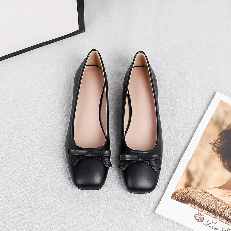 Women's Dress Shoes Wedding Square Toe Low Heel Pumps Shoes Slip On Chunky Block Heels for Women Comfortable Dress Shoes for Office Work Business