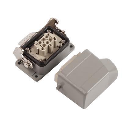 Heavy Duty Connector Industrial Aviation Plug 6 Core Sided Out Medium Low Voltage Equipment