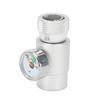 CO2 Refill Adapter Connector Gas Regulator Silver Soda ASA with 3000psi Pressure Gauge