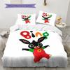 Bing Pattern Bedding,Quilt Set Quilt Cover Pillowcase Home Birthday Gift(1 * Duvet Cover + 2 * Pillowcase, Without Core)