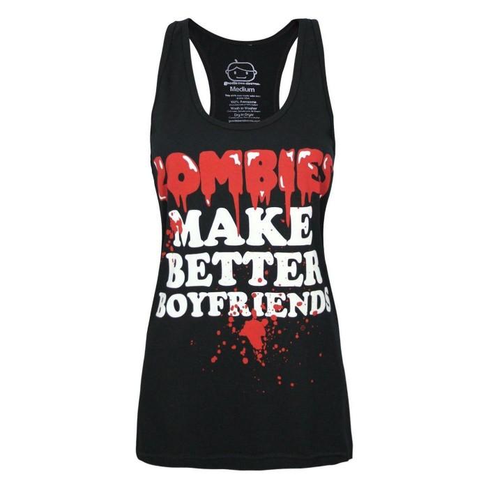 Goodie Two Sleeves Womens/Ladies Zombies Make Better Boyfriends Tank Top